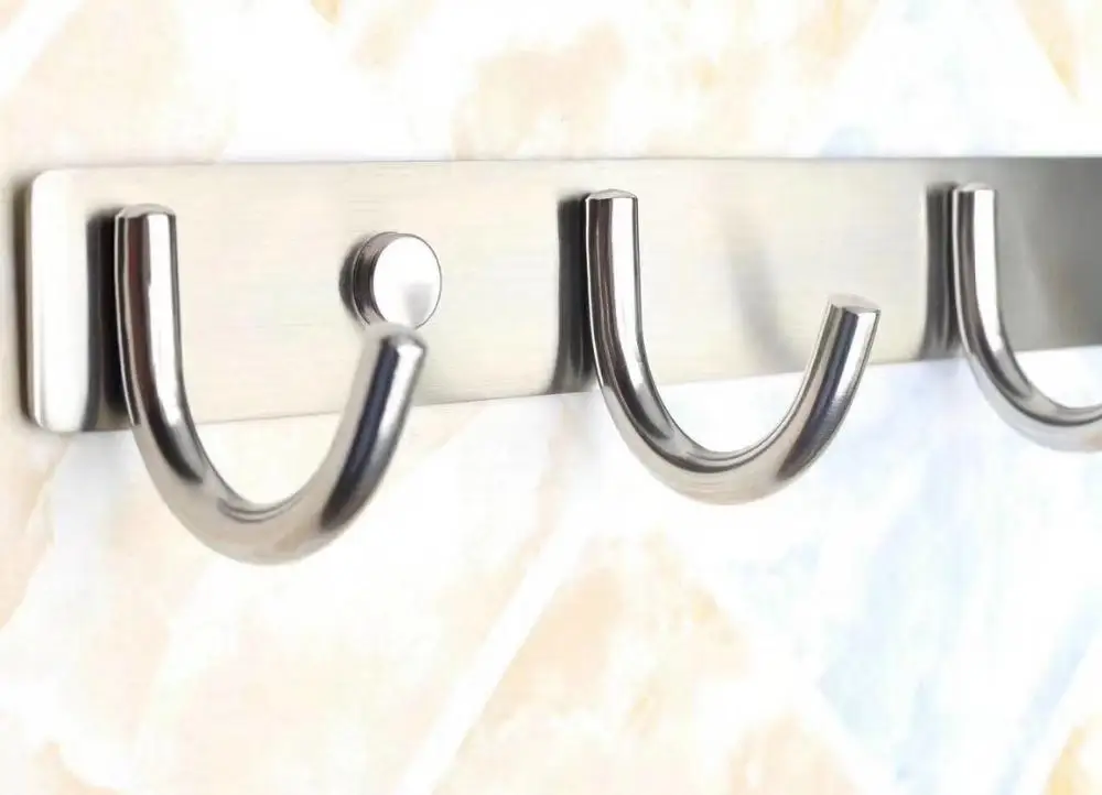Крючок для халата в ванную комнату 5 крючков полированная дверная Вешалка из