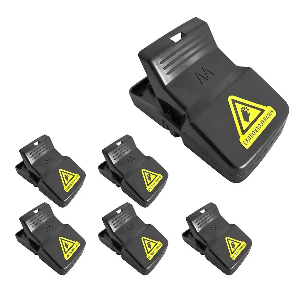 

6 шт., многоразовые пластиковые ловушки для мышей