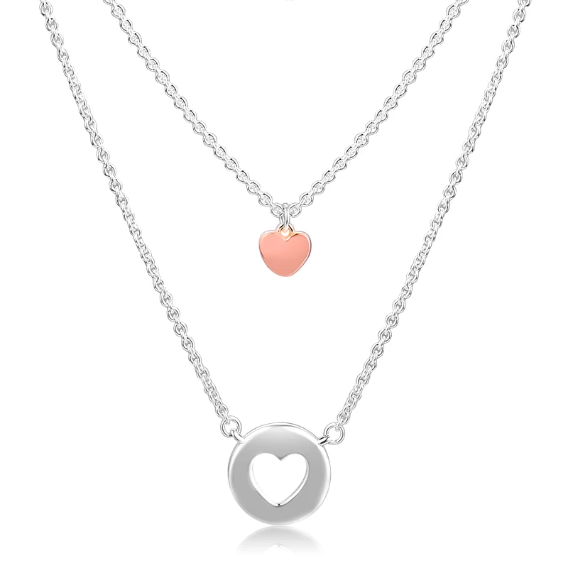 Многослойное ожерелье CKK в форме сердца женское колье Женская цепочка из