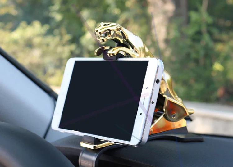 Car Phone Holder Leopard Cheetah 360 Degree GPS Navigation Dashboard Phone Holder For iPhone 8 Plus XS XR 11 Por MAX S10 Mate30