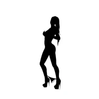 lly 0969 sexy hot showing up girl silhoutt modeling car sticker pvc fantastic style high quality waterproof self adhesive decal