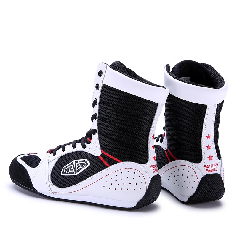 

New Men Professional Boxing Wrestling Shoes Rubber Outsole Breathable Combat Sneakers Lace-up Training Fighting Boots