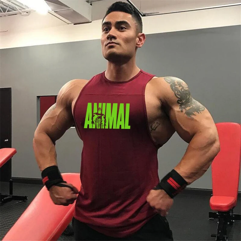 Новинка 2019 брендовая модная повседневная Хлопковая мужская майка для