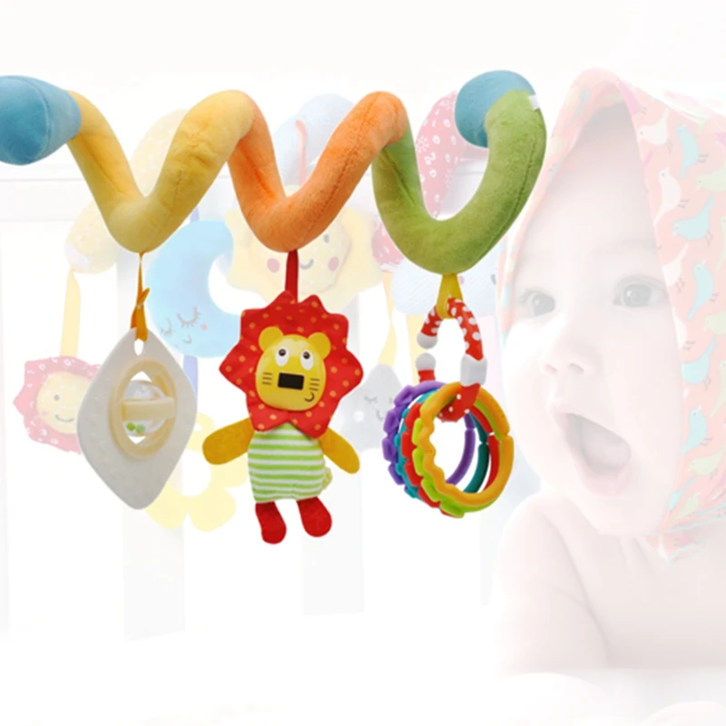 Детские игрушки подвесная спиральная коляска-погремушка милые животные