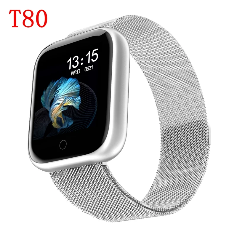 T80silver Женские IP68 Водонепроницаемые Смарт-часы P70 P68 Bluetooth 4,0 Смарт-часы для Apple IPhone xiaomi LG монитор сердечного ритма фитнес-трекер - Цвет: T80silver