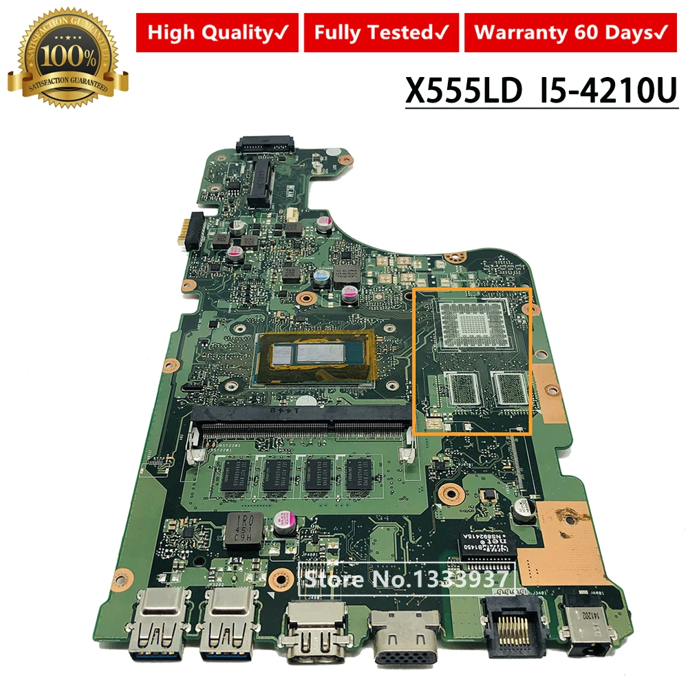 Для ASUS X555LA X555LD X555LF X555LJ X555L X555 материнская плата Материнская ноутбука I5-4210U SR1EF |