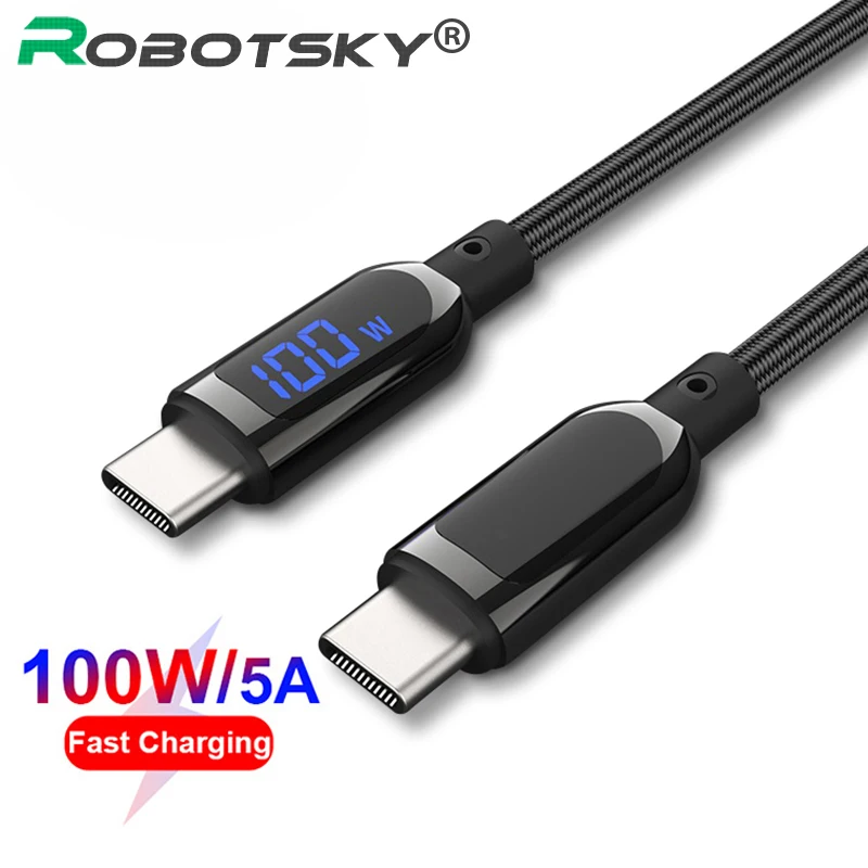 

Кабель USB Type-C с поддержкой быстрой зарядки, 5 А, 100 Вт
