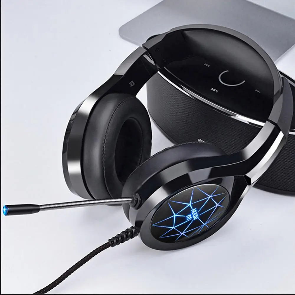 

Gaming Headsets PS4 Headphones Wired Earphones Surround Sound Stereo & HD With Microphone Light Overear PC Laptop Tablet Gamer