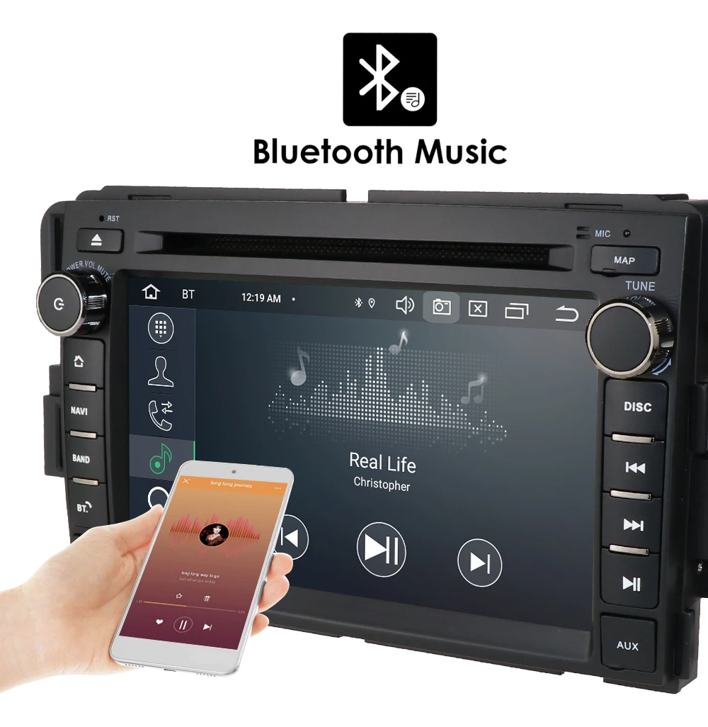 Android 9,0 автомобильный dvd-плеер радио для GMC Chevrolet Chevy Yukon Tahoe Sierra Acadia Suburban DSP ips PX5 4G ram 64G rom USB wifi