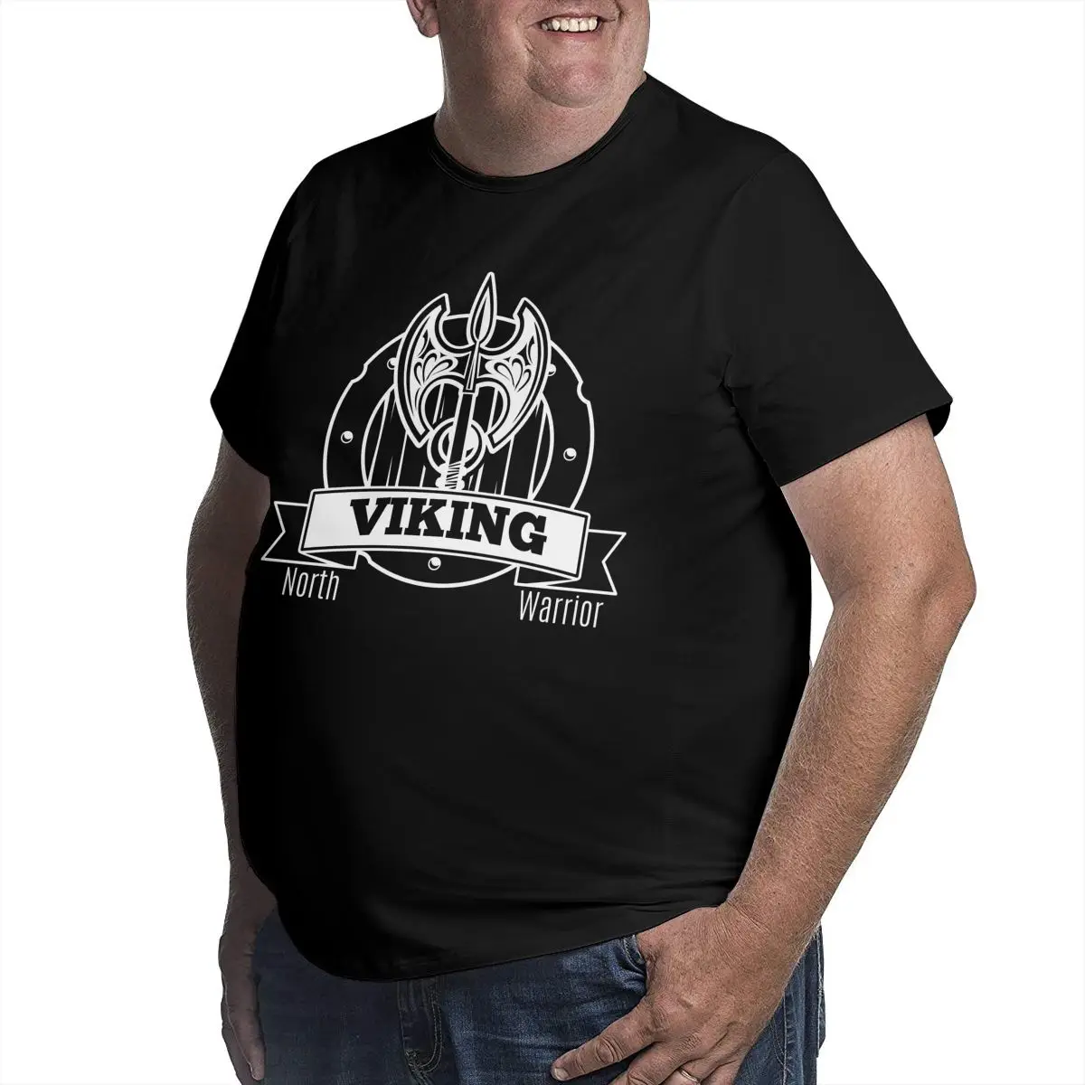 Хлопковая футболка Kanpa с графическим символом для больших мужчин мужская одежда