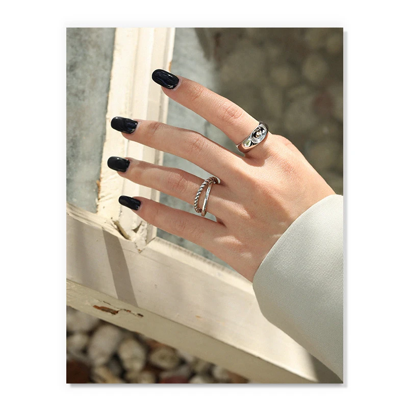 

S'STEEL Vintage Ring For Women 925 Sterling Silver Korean Minimalist Twist Double Cross Ring Bijoux Femme 2020 Fine Jewellery