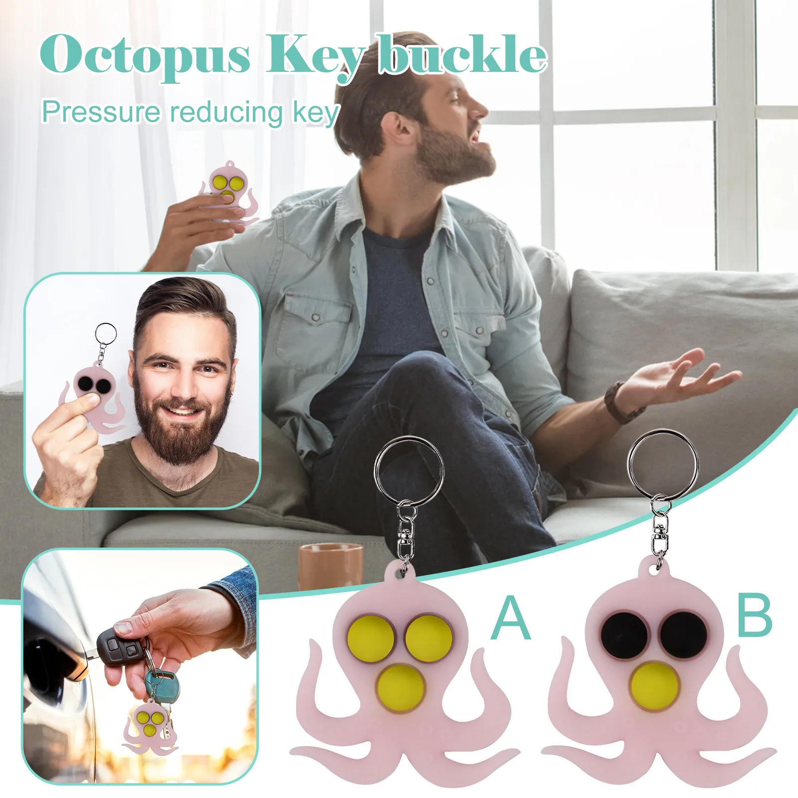 

Children Adult Octopus Simple Dimple Fidget Toy Creative Toy Mini Dimple Toy Pressure Reliever Board Controller Educational Toys