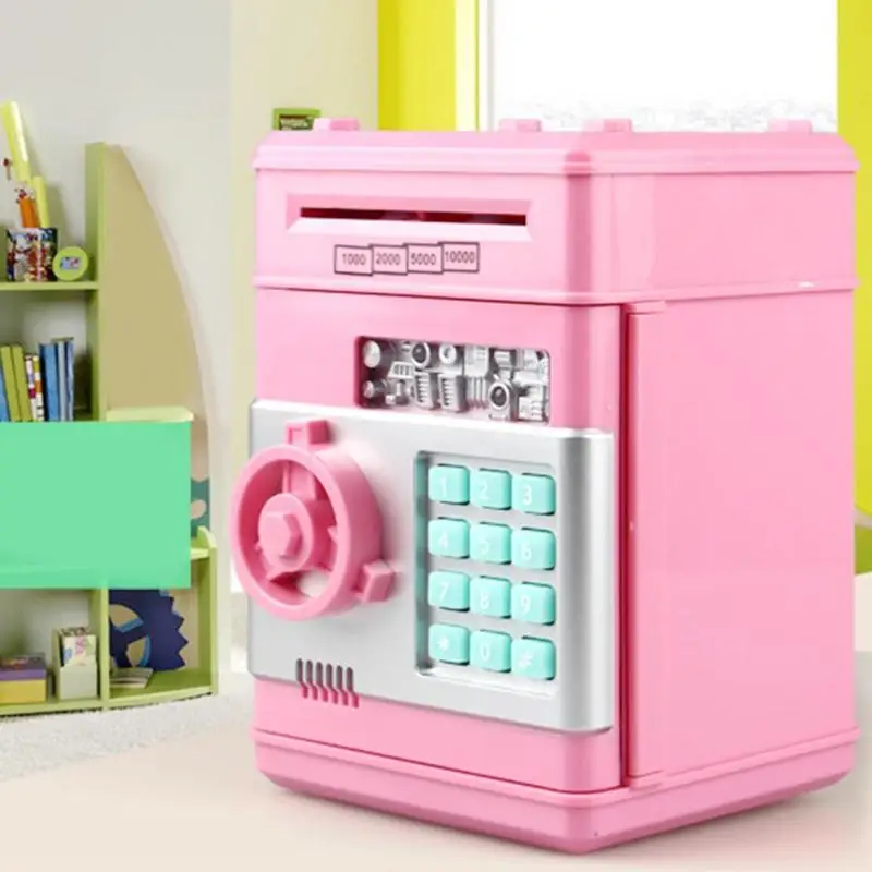 Электронная Копилка Банкомат для детей сейф сбережения наличных денег и монет
