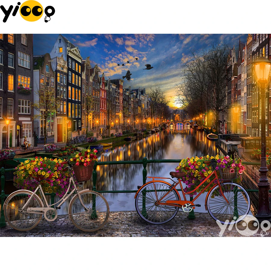 

Full Square/Round Drill Diamond Painting Cross Stitch Embroidery Amsterdam Aglow Rhinestone Mosaic Home Decor Gift BX1794