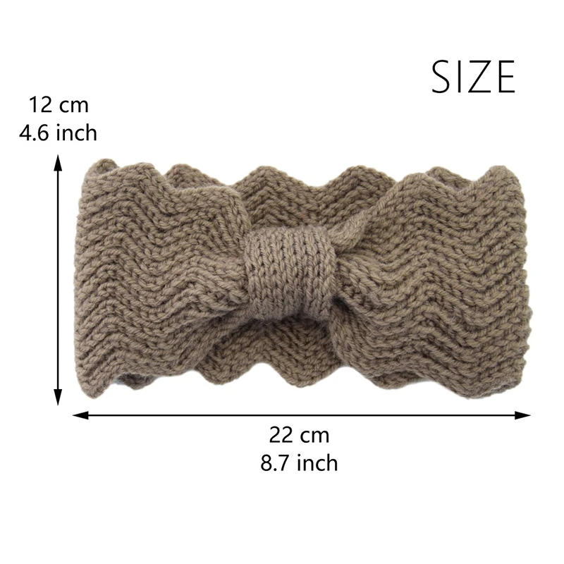 

Wool Knitted Headband Women Winter Warm Elastic Hair Band Wide Knot Turban Headwrap Hairband Casual Wash Face Hair Accessories