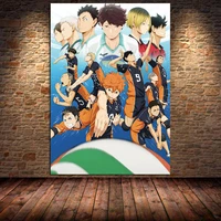 japanese anime poster volleyball boy canvas painting haikyuu cartoon posters wall art pictures for living room cuadros unframed