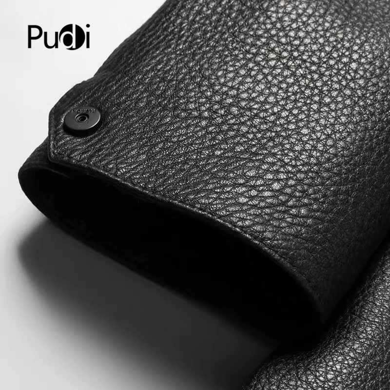 Pudi MT931 новые модные мужские куртки и пальто короткие с капюшоном из настоящей овечьей шерсти жакеты из овечьей кожи Верхняя одежда из натуральной кожи