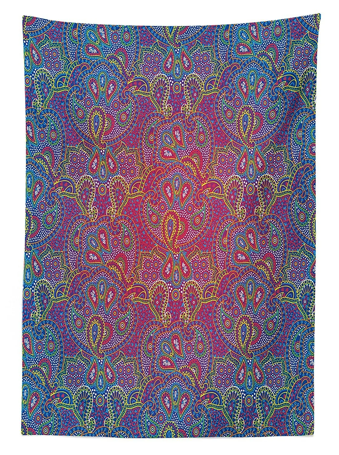 Фиолетовая Декоративная скатерть с узором пейсли красочные радужные цветные