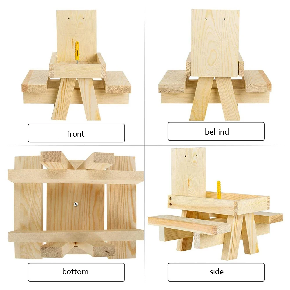 

Кормушка деревянная прочная белка и чипмунк подарки сосновая древесина кормушка для любителей белки прочная
