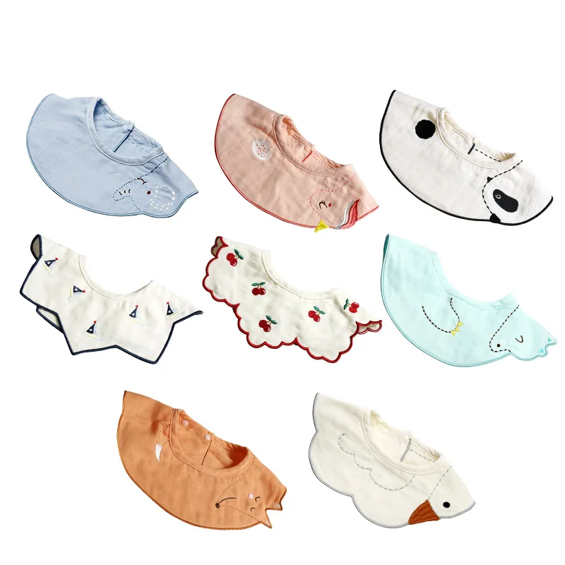 Летние тонкие детские нагрудники слюнявчик детское Хлопковое полотенце марля