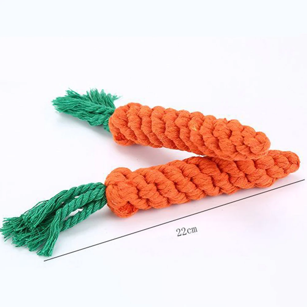

Pet Dog Puppy Carrot Shape Cotton Rope Molar Tooth Cleaning Chew Training Toy