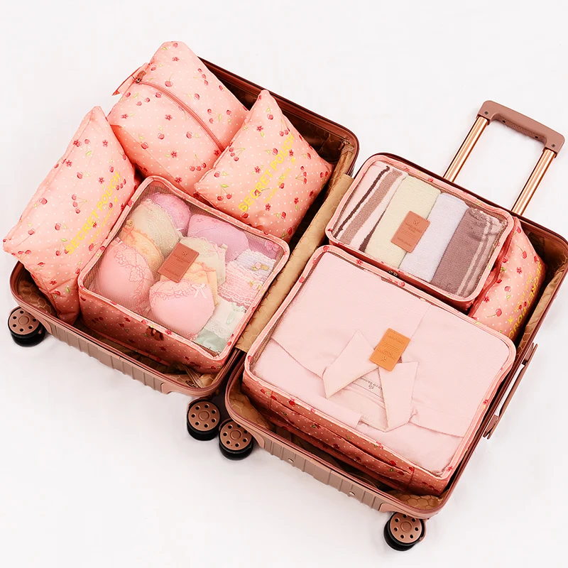 7 шт./компл. дорожный Органайзер упаковочные кубики аксессуары для багажа