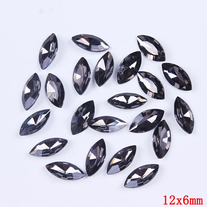 Блестящие серые стразы художественное оформление ногтей камни и кристалл страз