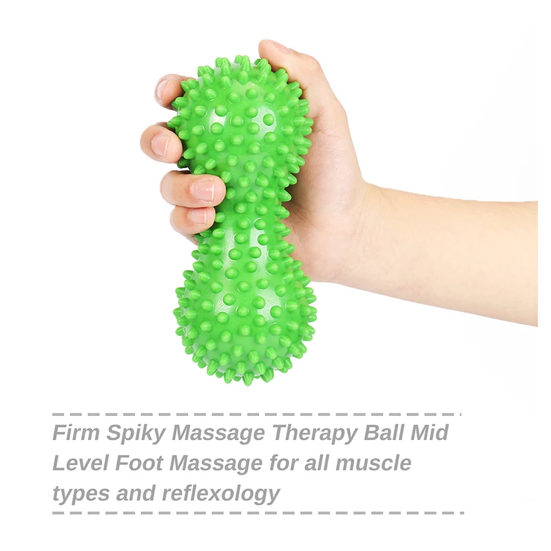 

5B Treat Durable Hard Peanut Massage Ball Spiky Pinda Lacrosse Fitness Balls Roller Set Handheld for Feet/the foot/Arm 16*8cm