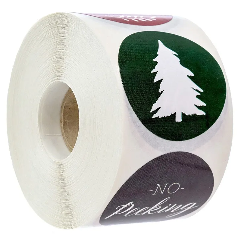 

500 шт., 1 дюймовые наклейки на рождественскую тематику