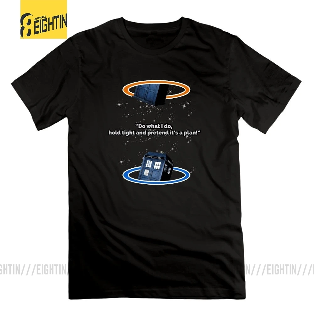 Breaking the Time Doctor Who Awesome футболки с круглым вырезом мужские футболки с коротким рукавом из очищенного хлопка летние футболки - Цвет: Черный