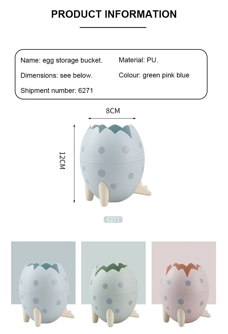 

1Pcs Creative Desktop Makeup Brush Storage Container Dinosaur Egg Tripod Desktop Storage Box Dinosaur Egg Pen Glasses Holder