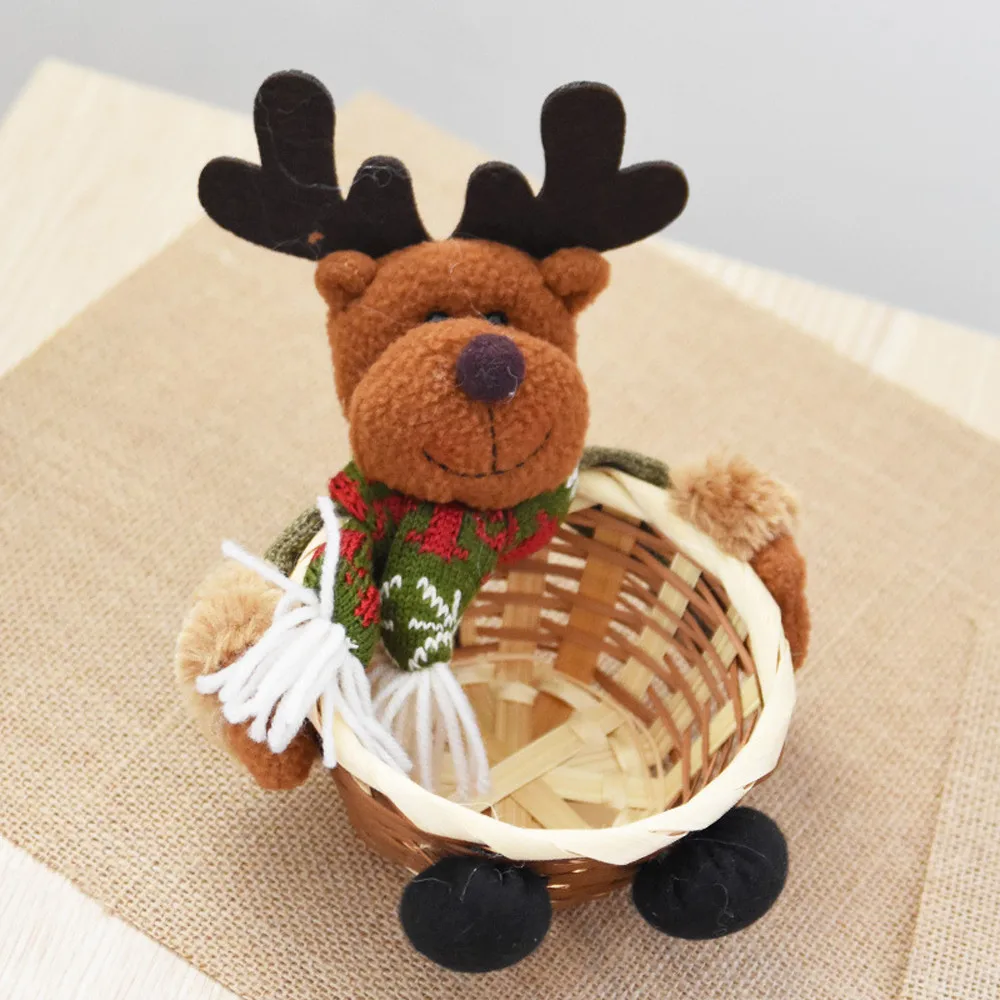 Рождественские конфеты корзина для хранения украшения Санта Клаус подарок