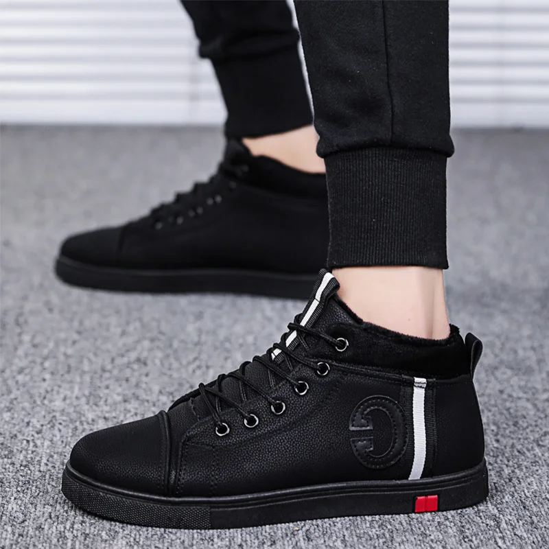 SUROM/Качественная мужская повседневная обувь из искусственной кожи зимние