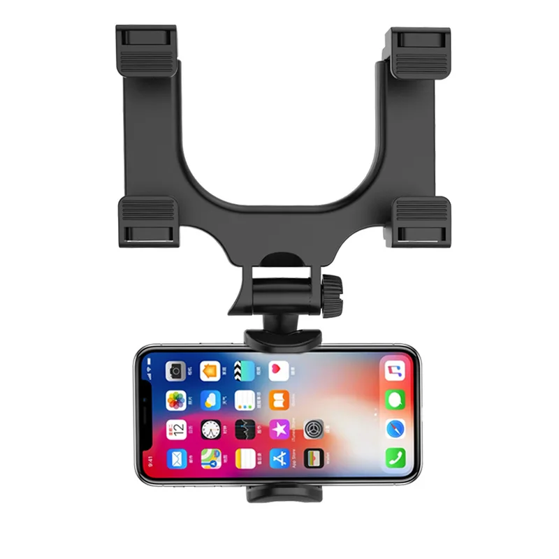 

Car Phone Holder Car Rearview Mirror Mount 360 Rotate Universal GPS Smartphone Stand Bracket C66
