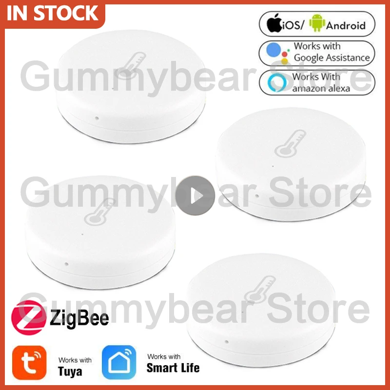 

Датчик температуры и влажности Tuya Zigbee, Wi-Fi Термометр-Гигрометр с поддержкой Alexa Google