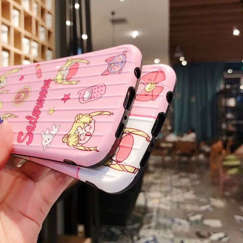 Противоударный чехол с рисунком Сейлор Мун для samsung Galaxy S10 Plus S8 S9 Модный 3D багажный