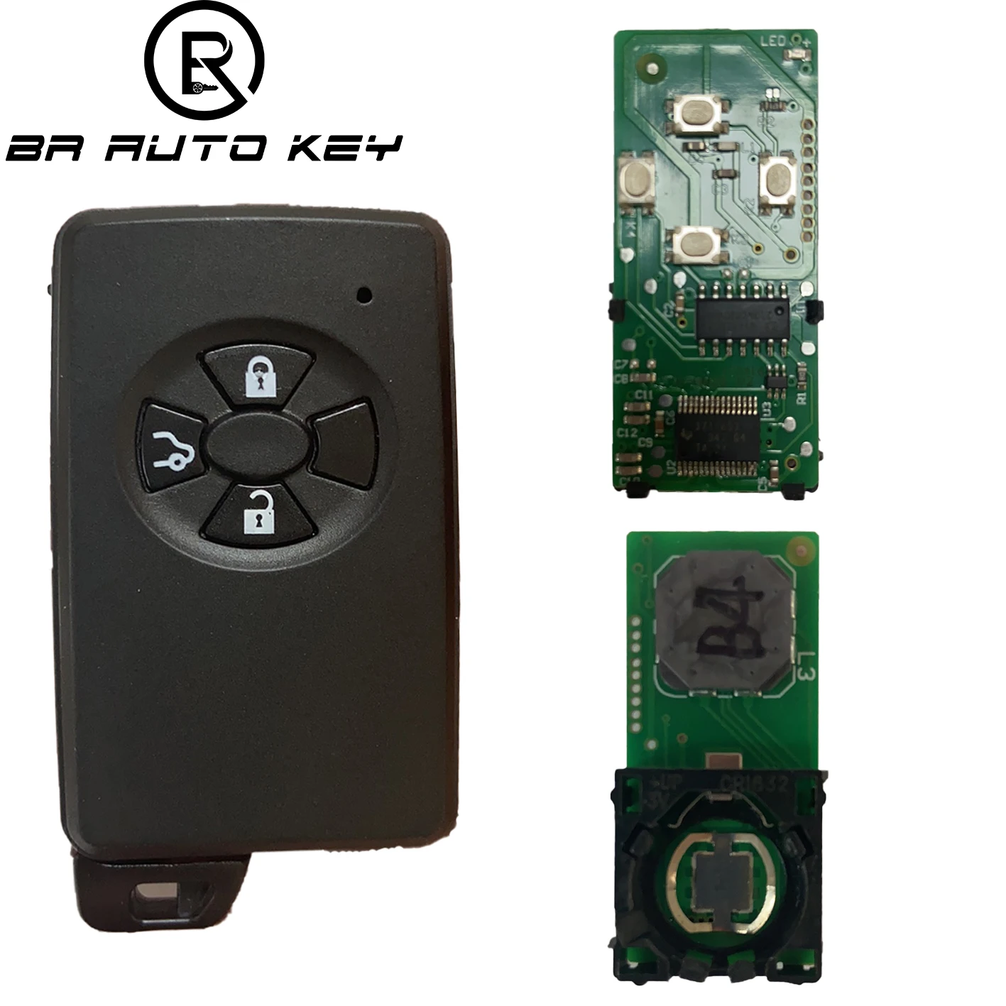 

Aftermarket 3 Button 433Mhz Smart Remote Car Key For Toyota Corolla Auris Rav4 Yaris 2006+ B51EA PCB P1 D4 4D-67 89904-52071