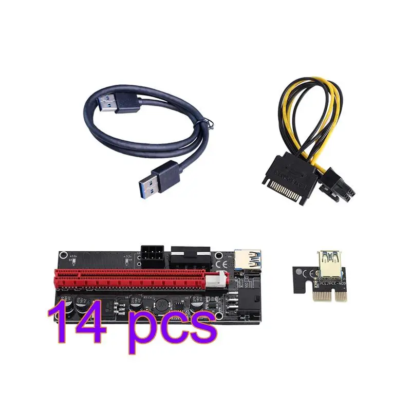 

PCI-E Riser Board 1X to 16X GPU Extender Riser Card PCI-E USB 3.0 GPU Adapter with 6pin Interface Computert Assosseries Dropping