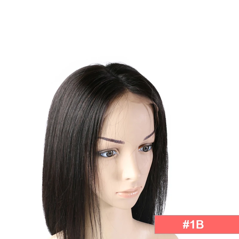 Natural Color Ali queen прямой 13x4 13x6 Боб кружевной передний парик "-14" 180% Плотность бразильские волосы remy 613/розовый/Омбре цвет человеческие волосы парики - Цвет: Natural Color