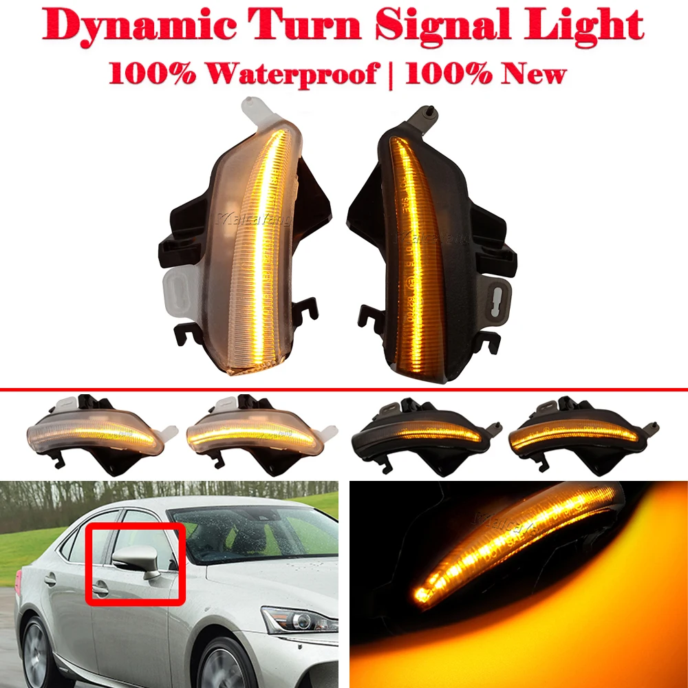 

1 пара светодиодных боковых зеркал указателей поворота для Lexus IS350 IS250 IS300 CT200H LS460 LS460L LS600H IS200T