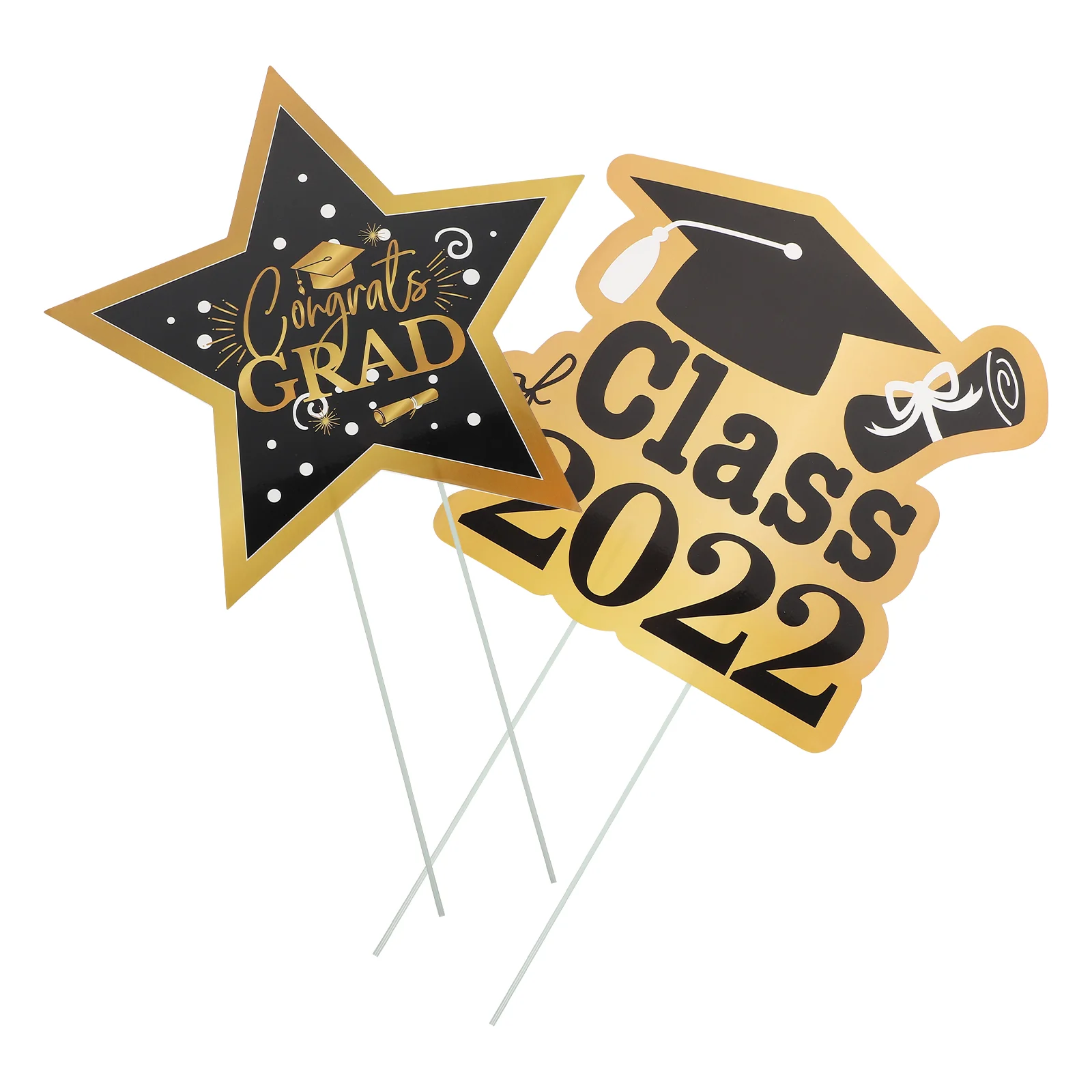 

2pcs Graduation Party Settings Outdoor Lawn Sign Decor (Assorted Color)