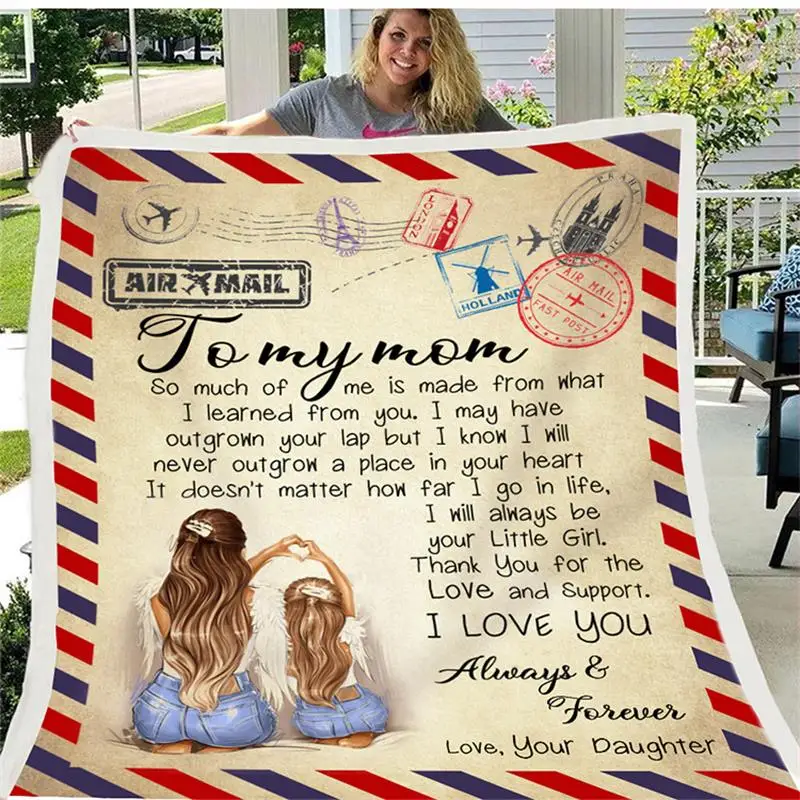 Фланелевое Одеяло из овечьей шерсти с надписью стеганые одеяла воздушной почтой