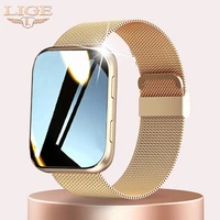 lige men smartwatch bluetooth call full touch bracelet waterproof sports fitness tracker women smart watch for android ios phone