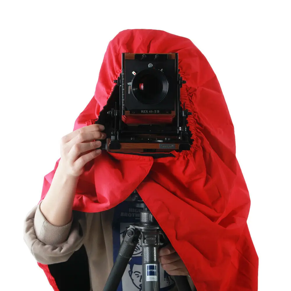 red-black ETone Профессиональный тент темная ткань фокусировочная бленда для 4x5 Широкоформатная камера оберточная ткань темная комната внутри черная - Цвет: red-black