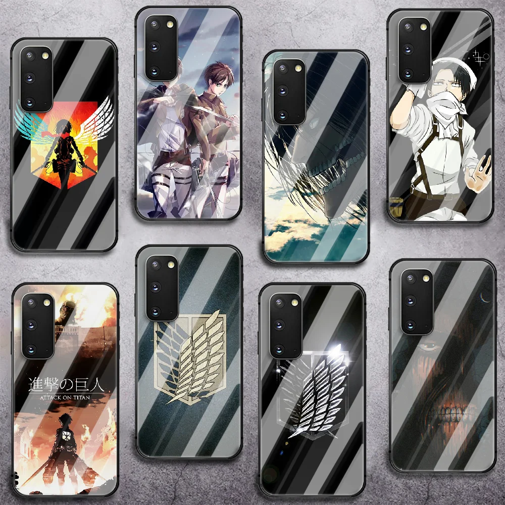 

Attack on titan Anime Phone Tempered Glass Case Cover for Samsung Galaxy A M 12 20 21 30 31 40 50 51 52 70 71 72 E S Bumper 3D
