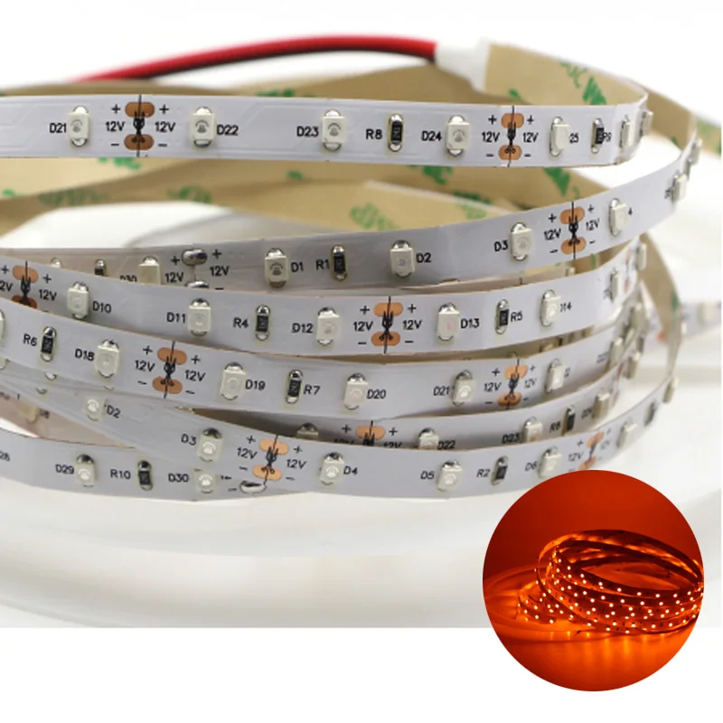 3528 60leds white DC12V SMD 5050 3528 светодиодный световой бар оранжевый 600nm истинный Оранжевый Светодиодный луч светодиодный свет с веревкой свет 12 в коридор моделирующая лампа - Испускаемый цвет: 3528 60leds white