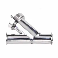3/4”1" 1-1/4" 1-1/2“ 2" 3"Pipe OD 19/51/76mm Stainless Steel SS304 Tri Clamp OD 50.5//64/91mm Y Type Sanitary Filter Strainer