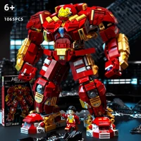 1065pcs moc mk44 hulkbuster war machine building blocks model fit 76105 bricks infinity war toys gifts