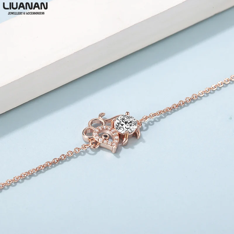 

Cute Mouse Chain Bracelets for Women Sister Friends Silver Plated Rose Gold Plated Gift For Women Girl Bangle Friendship Jewelry