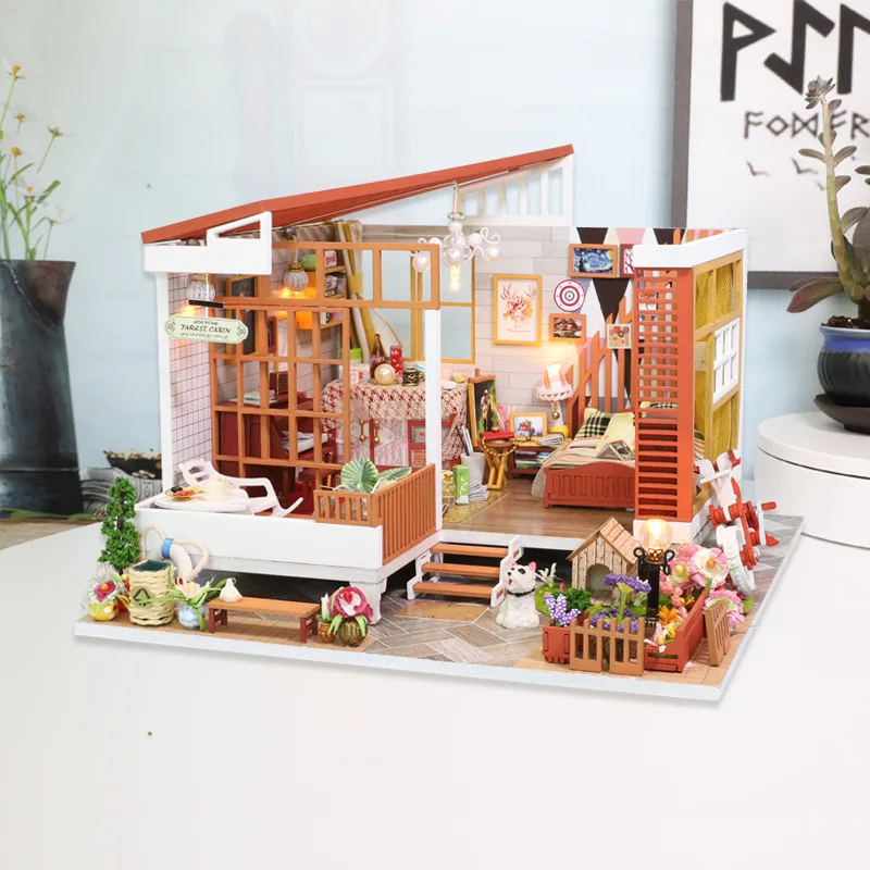Jkale 3D DIY игрушка для детей серии M004 детский Кукольный домик-игрушки миниатюрная